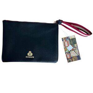 NWT Luxury Cruise Cunard 185 Anniversary Zipper Pouch Wristlet Bag